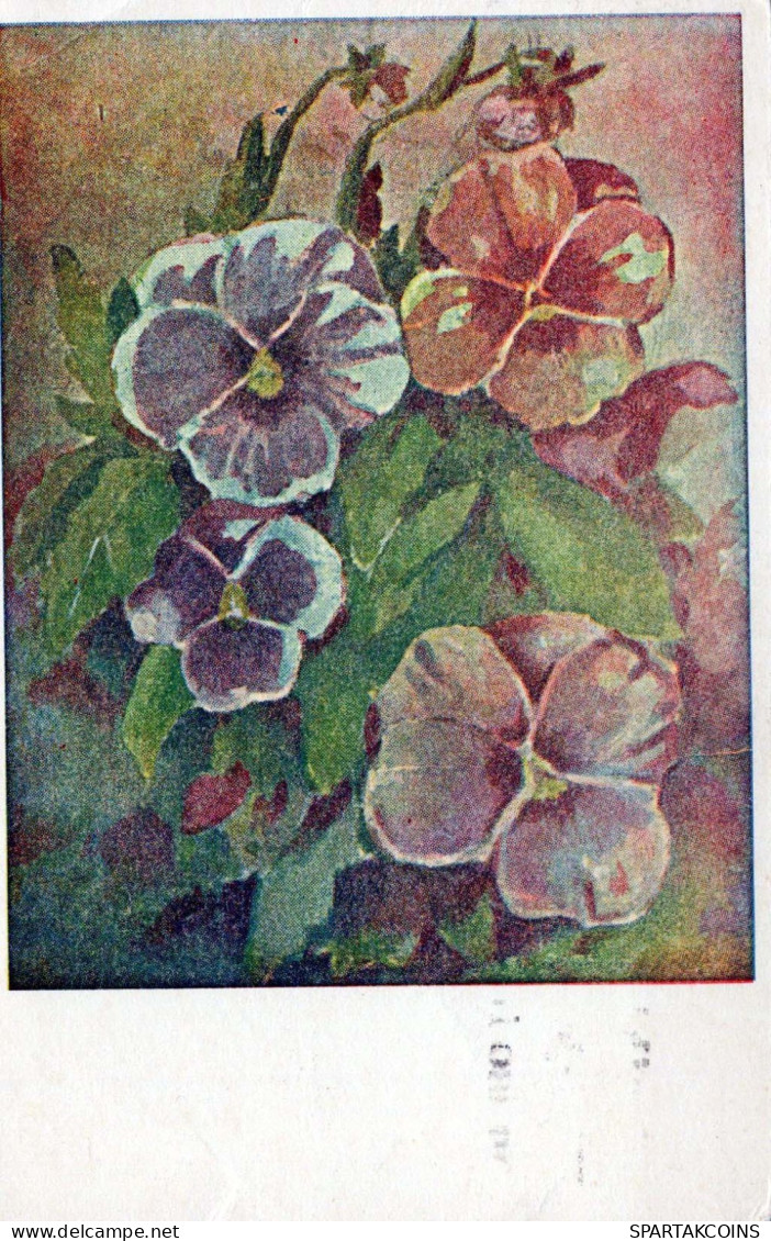 FLOWERS Vintage Postcard CPA #PKE521.A - Blumen