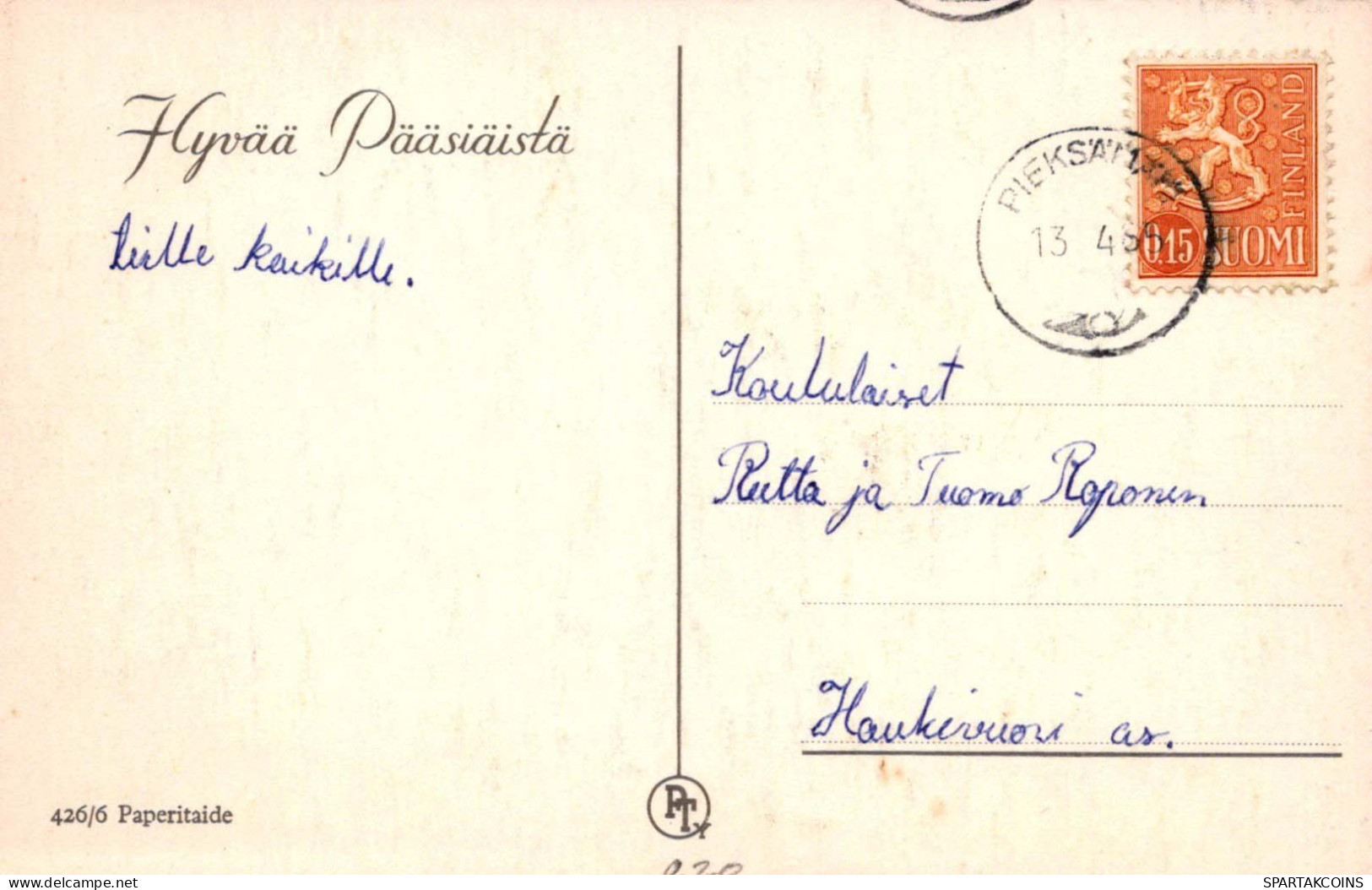 PASCUA NIÑOS HUEVO Vintage Tarjeta Postal CPA #PKE207.A - Easter