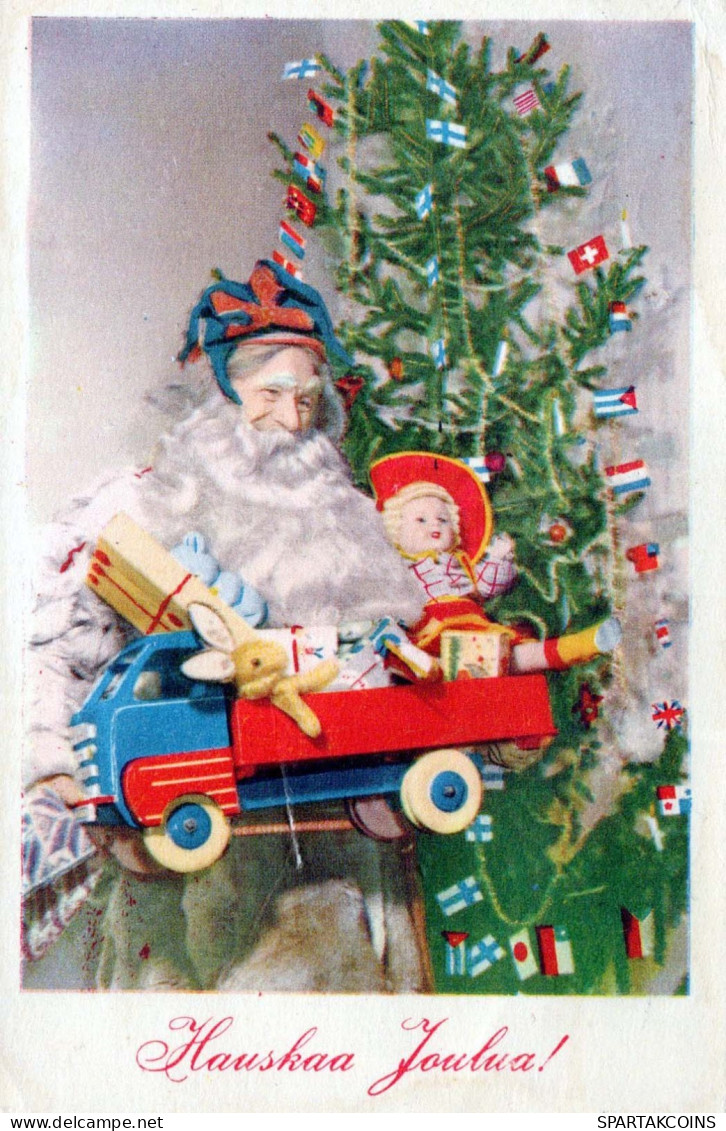 PÈRE NOËL Bonne Année Noël GNOME Vintage Carte Postale CPSMPF #PKD943.A - Kerstman