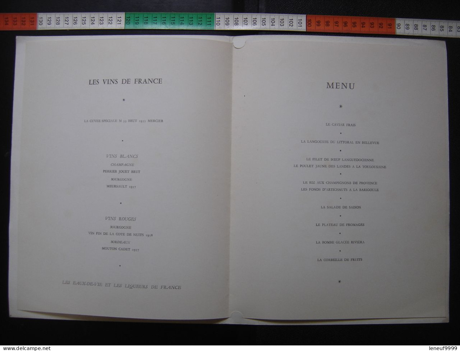 Menu AIR FRANCE Paris New York 1963 Boeing Jet PROVENCE CORSE LANGUEDOC - Menus