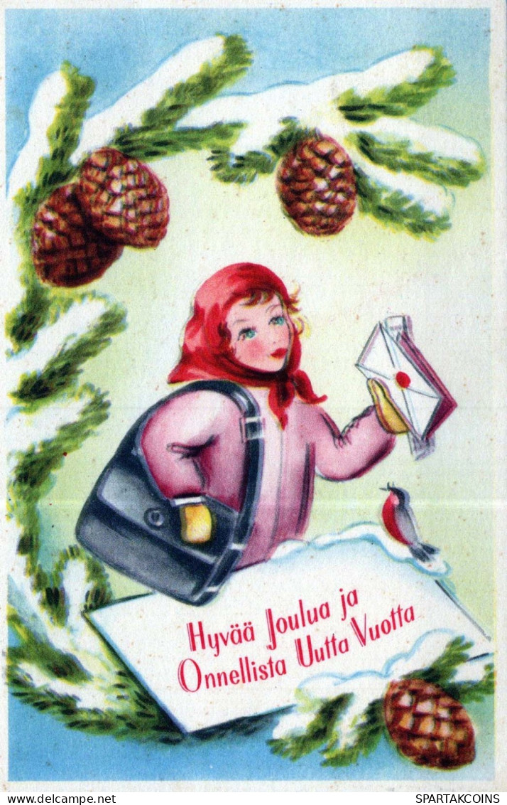 Bonne Année Noël ENFANTS Vintage Carte Postale CPSMPF #PKD603.A - Neujahr