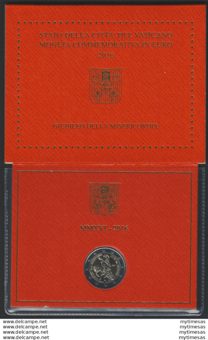 2016 Vaticano Misericordia Euro 2,00 FDC - BU In Folder - Vatikan