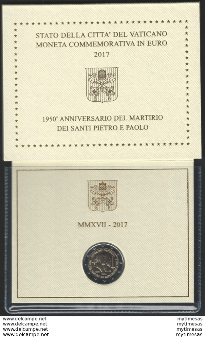 2017 Vaticano Pietro E Paolo Euro 2,00 FDC - BU In Folder - Vatican