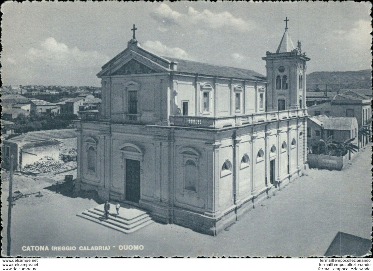 Ah646 Cartolina Catona Duomo Provincia Di Reggio Calabria - Reggio Calabria