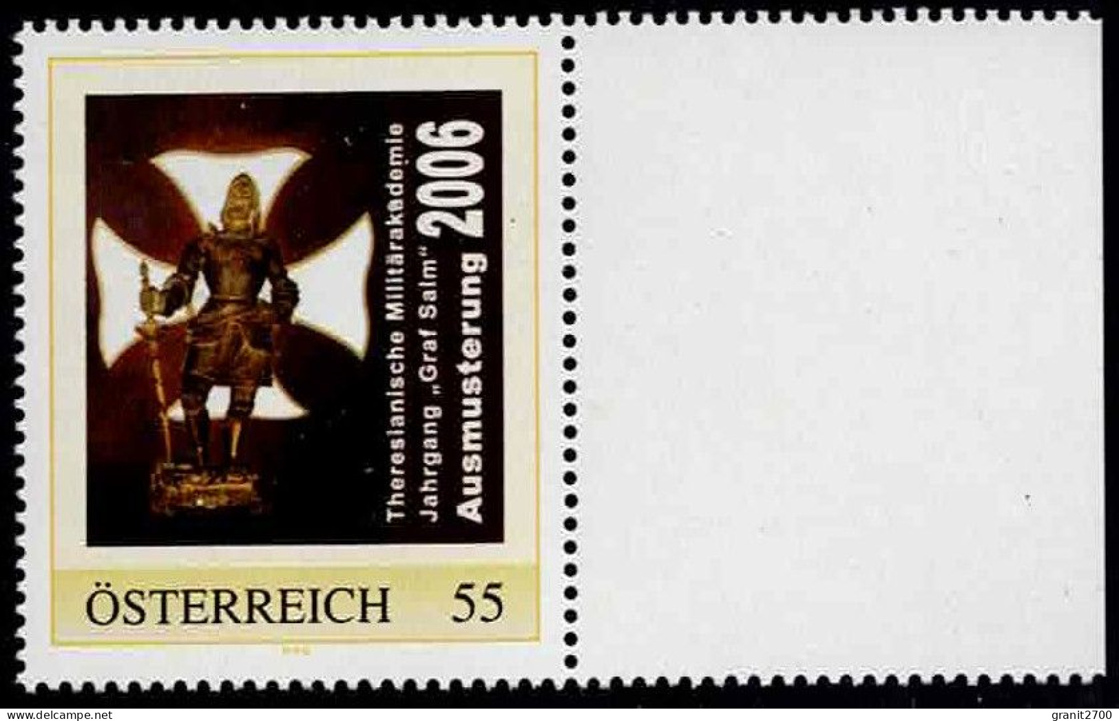 PM Theresianische Militärakademie - Ausmusterung 2006 Ex Bogen Nr. 8012518   Postfrisch - Francobolli Personalizzati