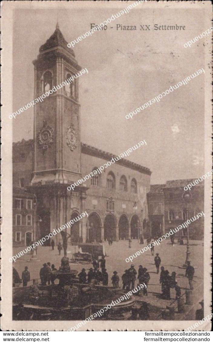 Af811 Cartolina Fano Piazza Xx Settembre - Pesaro