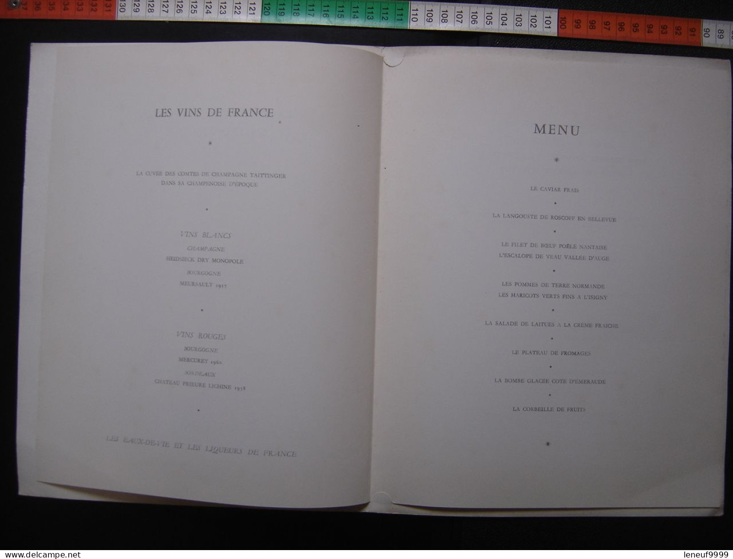 Menu AIR FRANCE Paris New York 1963 Boeing Jet NORMANDIE BRETAGNE MAINE ANJOU - Menus