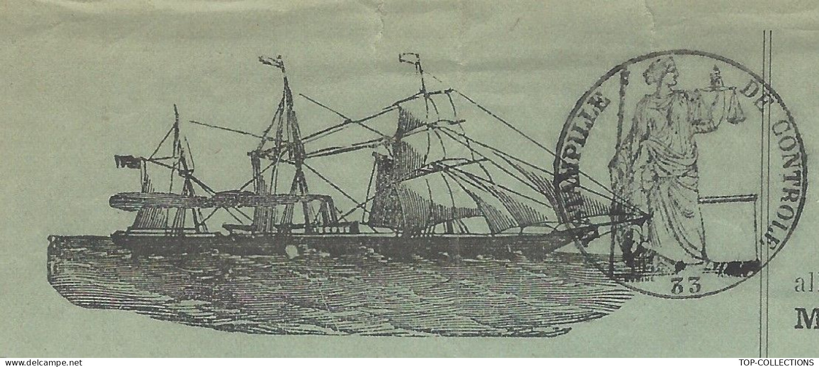 1884 CONNAISSEMENT BILL OF LADING Ligne Régulière De Bateaux à Vapeur De Bordeaux  Pour Le Havre  Barriques Vin  V.SCANS - 1800 – 1899