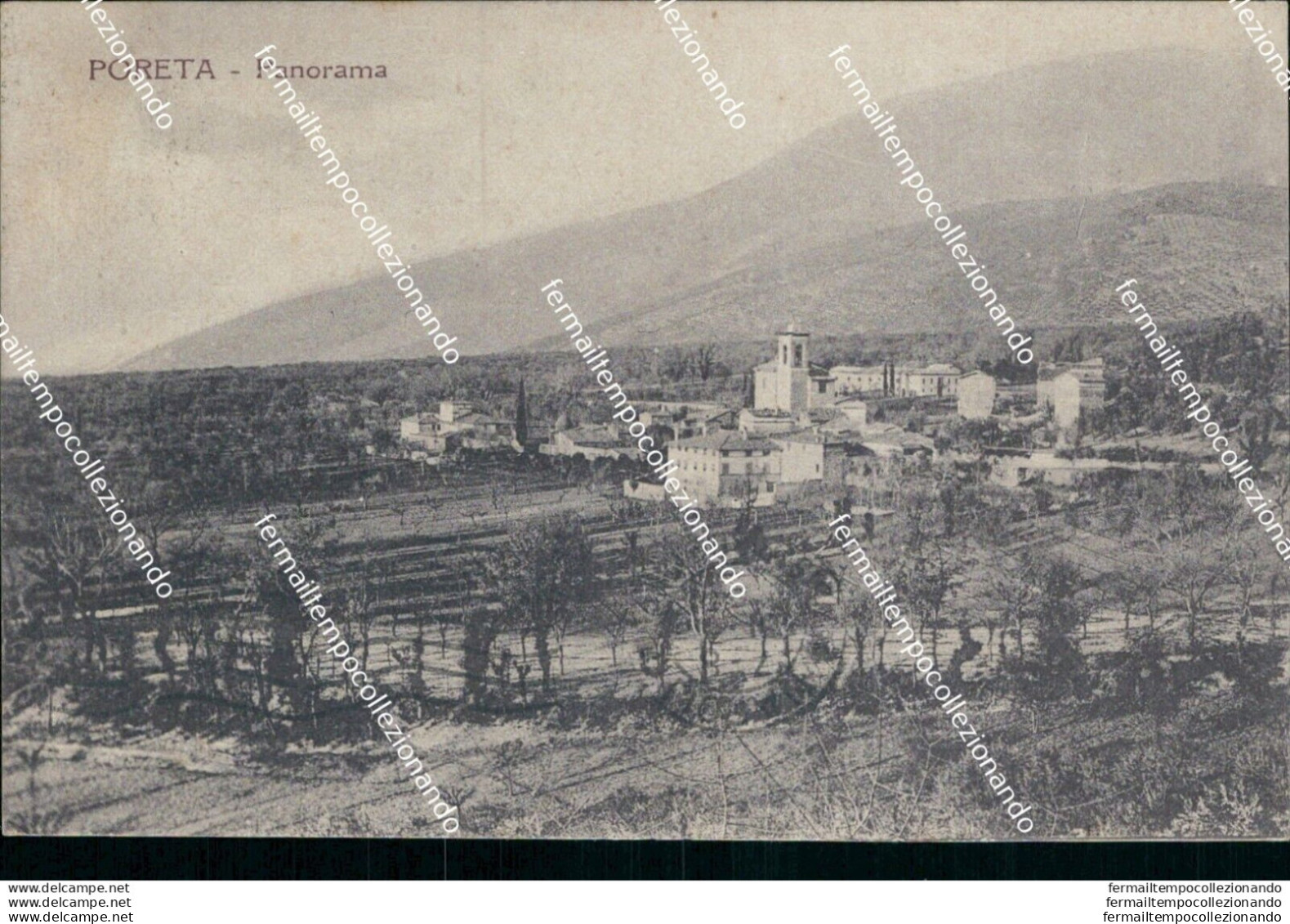 Bg264 Cartolina Poreta Panorama 1934 Provincia Di Perugia - Perugia