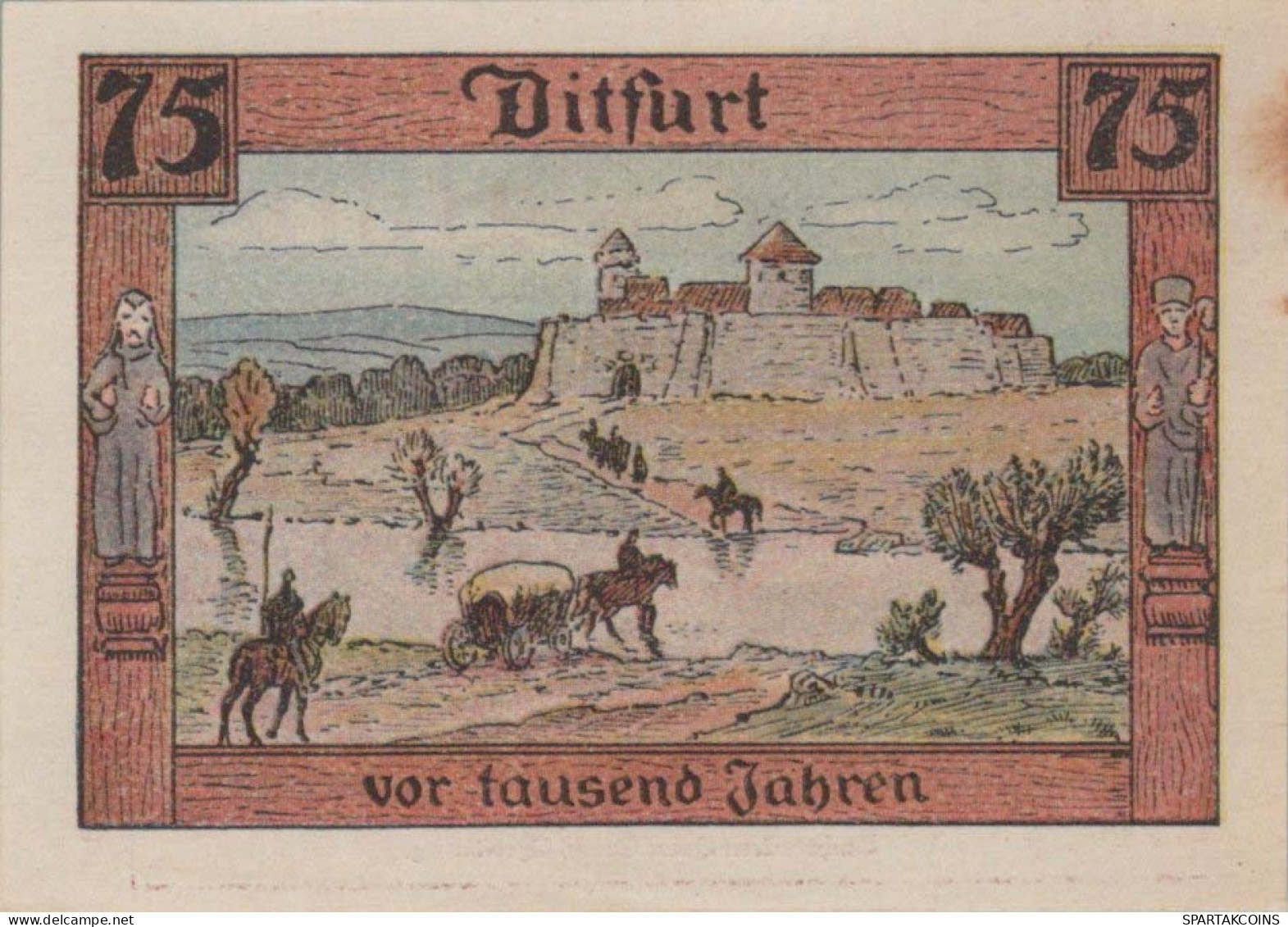 75 PFENNIG 1921 Stadt DITFURT Saxony UNC DEUTSCHLAND Notgeld Banknote #PI531 - [11] Local Banknote Issues