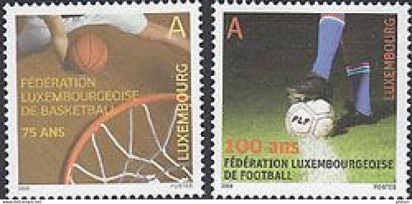 LUXEMBOURG 2008 - Sports: Football Et Basket-ball - 2 V. - Nuevos