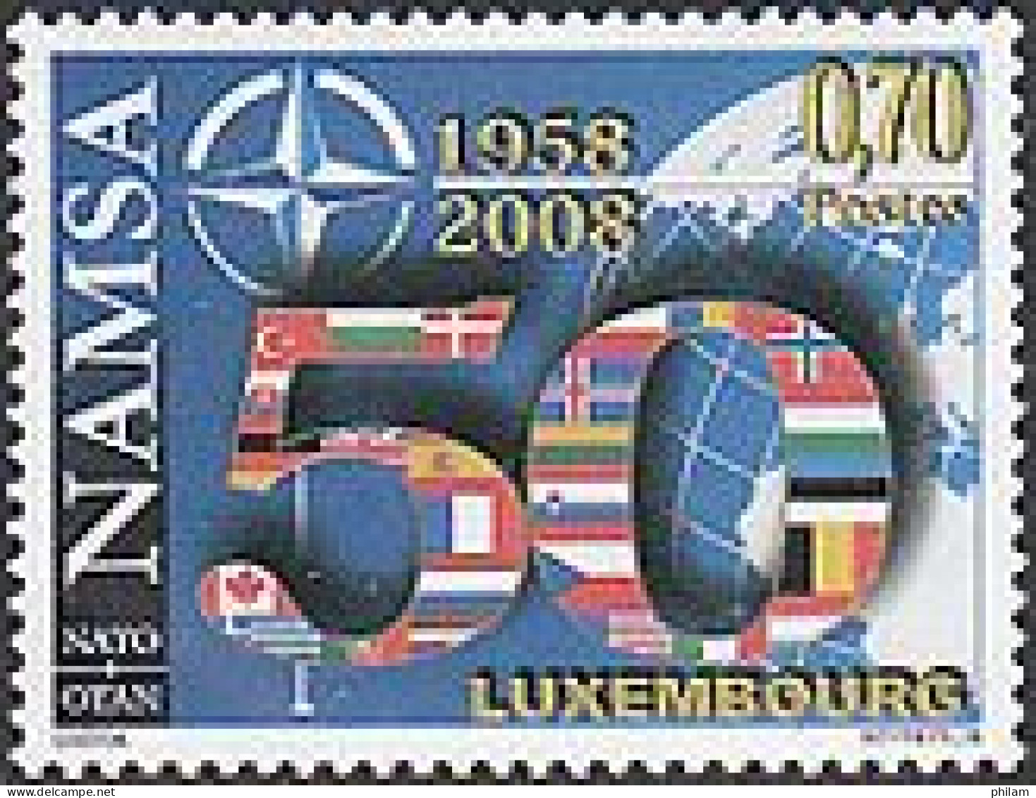 LUXEMBOURG 2008 - 50ème Anniversaire De La NAMSA (OTAN) - 1 V. - Ungebraucht