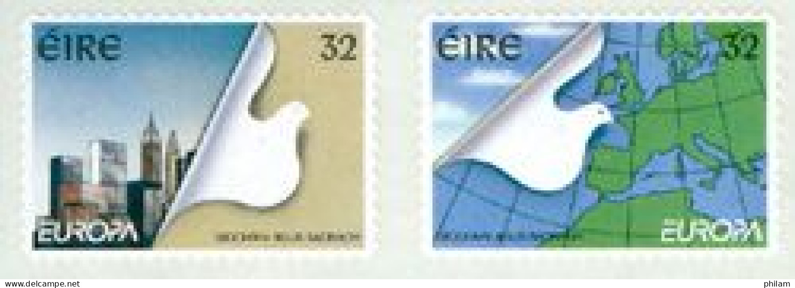 IRLANDE 1995 - Europa - Paix En Europe - 2 V. De Roulette Adhésive - 1995