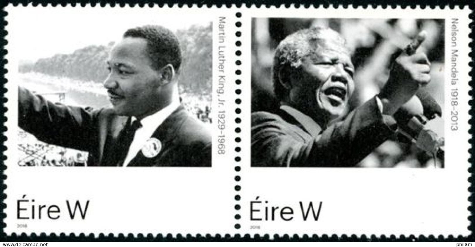 IRLANDE 2018 - Martin Luther King Et Nelson Mandela - 2 V. - Unused Stamps