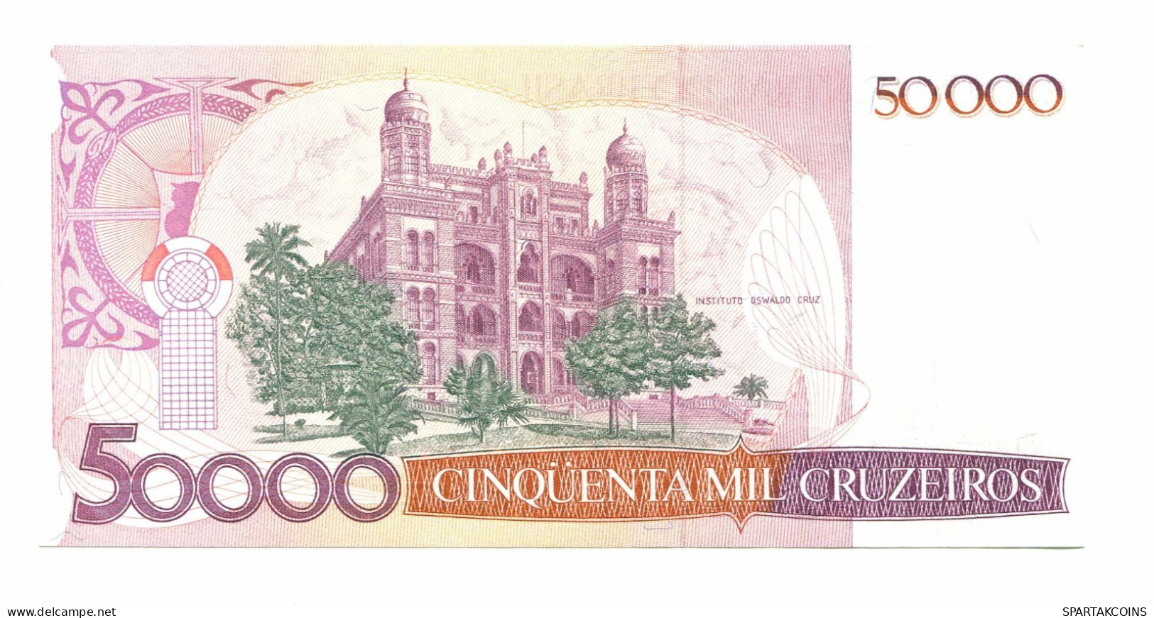 BRAZIL REPLACEMENT NOTE Star*A 50 CRUZADOS ON 50000 CRUZEIROS 1986 UNC P10999.6 - [11] Lokale Uitgaven