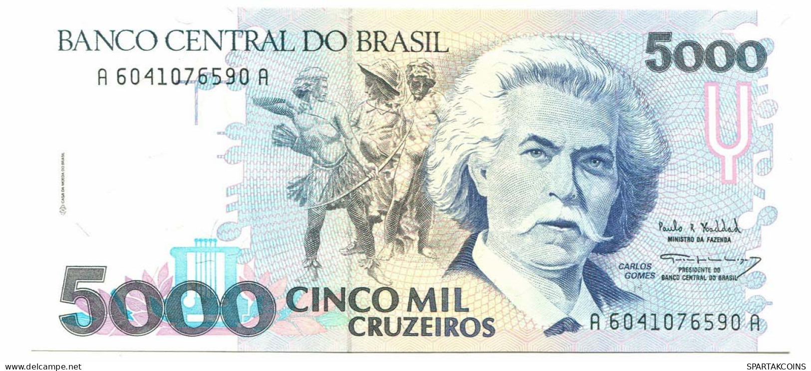 BRASIL 5000 CRUZEIROS 1993 UNC Paper Money Banknote #P10883.4 - Lokale Ausgaben