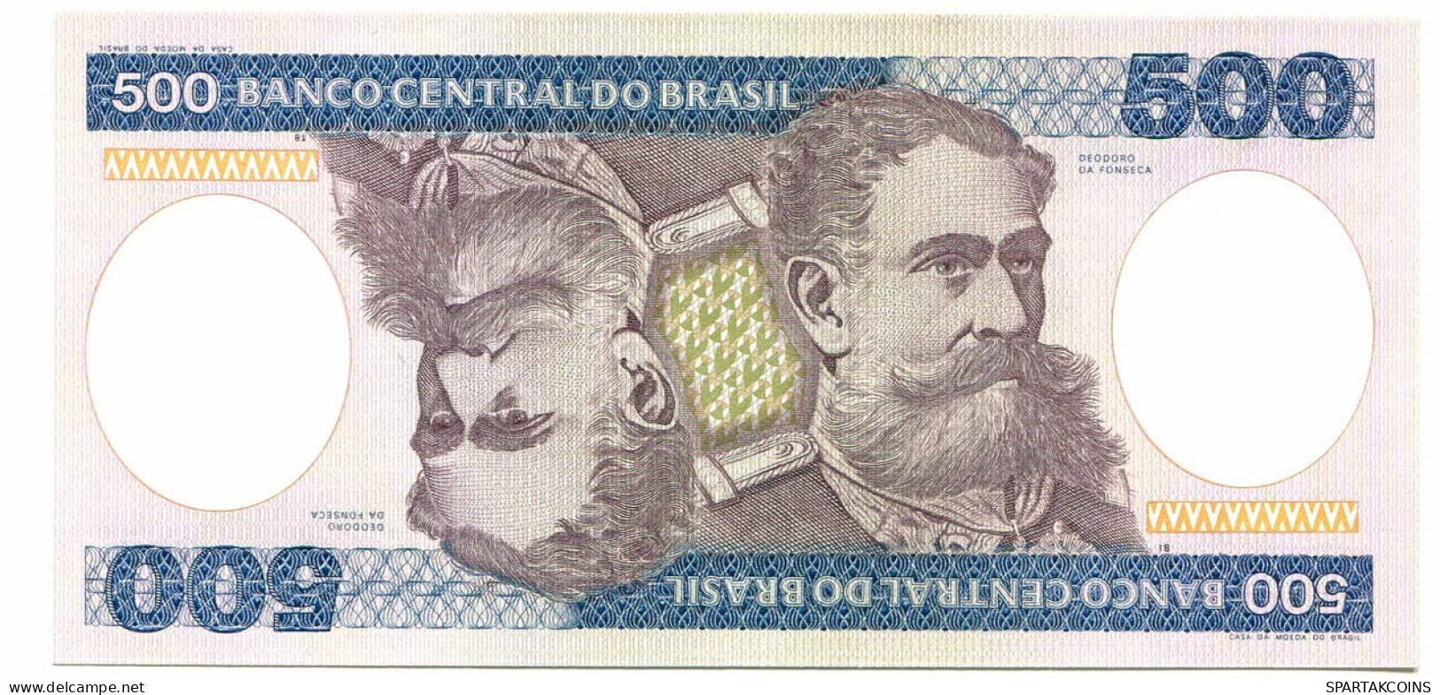 BRASIL 500 CRUZEIROS 1981 UNC Paper Money Banknote #P10864.4 - [11] Local Banknote Issues