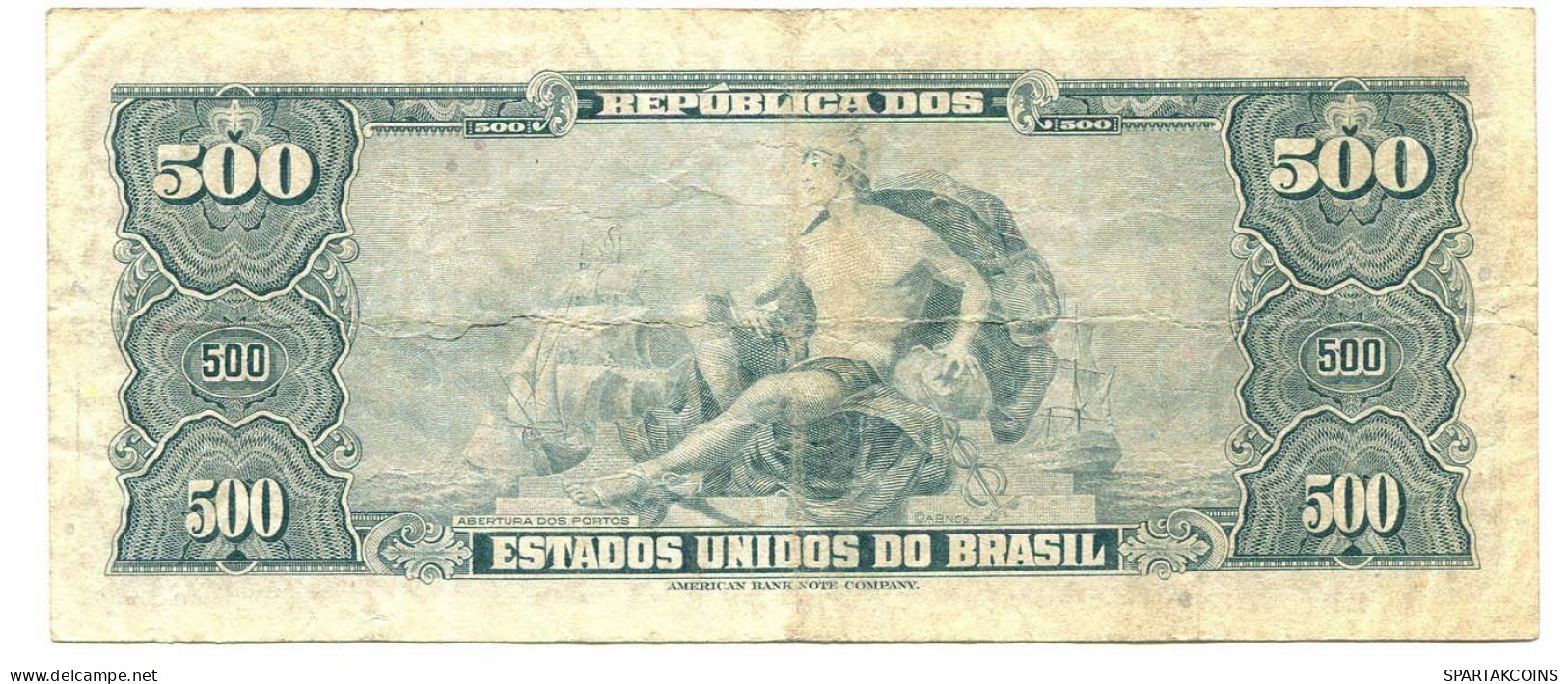 BRASIL 500 CRUZEIROS 1960 SERIE 1195A Paper Money Banknote #P10863.4 - Lokale Ausgaben