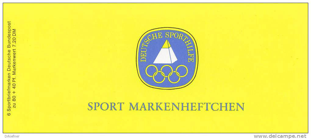 DSH-MH 5a, Markenheftchen Sportmarken Der Deutschen Sporthilfe, BRD 1983, Gestempelt, Vollständig - Other & Unclassified