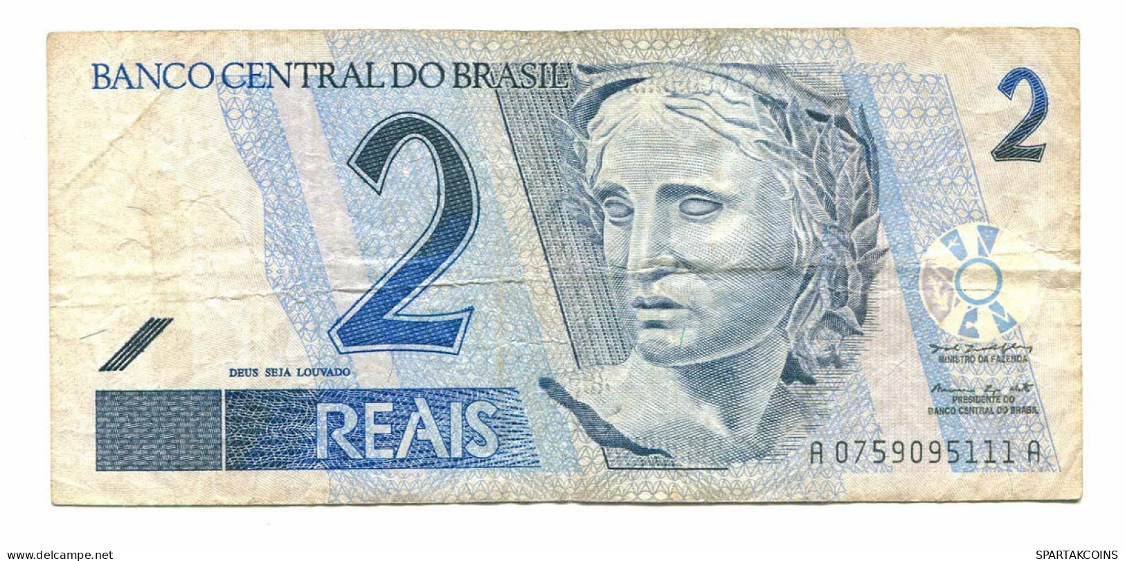 BRASIL 2 REAIS 2001 Tartaruga Paper Money Banknote #P10829.4 - [11] Emissioni Locali