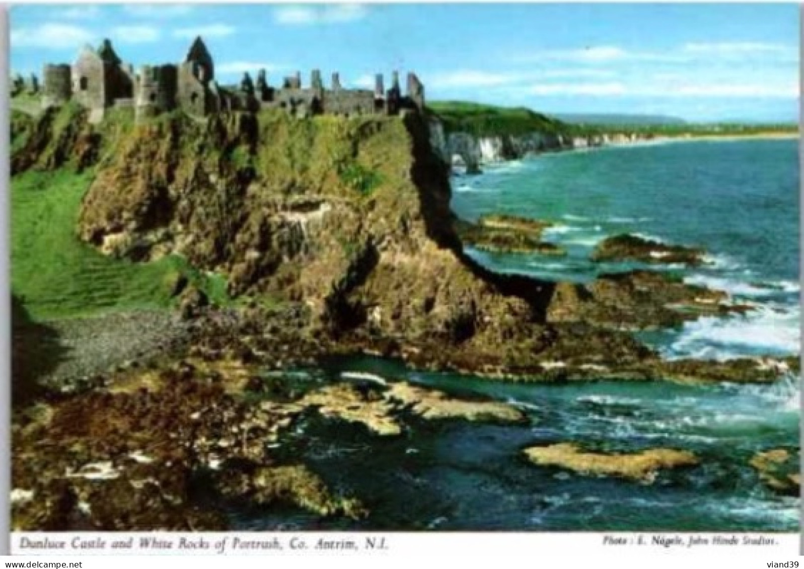 ANTRIM.  -   Dunluce Castle And White Rocks Of Portrush. - Antrim