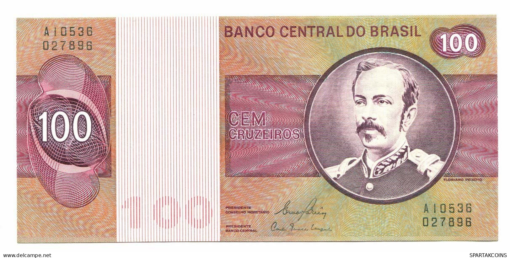 BRASIL 100 CRUZEIROS UNC Paper Money Banknote #P10852.4 - [11] Emissioni Locali