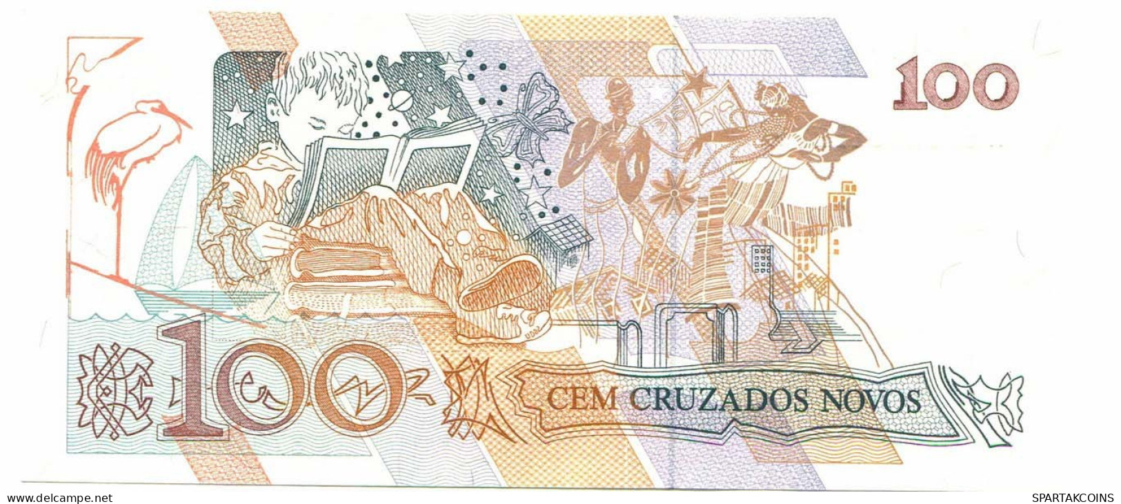 BRASIL 100 CRUZADOS 1990 UNC Paper Money Banknote #P10857.4 - [11] Local Banknote Issues