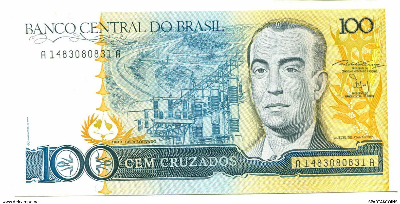 BRASIL 100 CRUZADOS 1987 UNC Paper Money Banknote #P10855.4 - Lokale Ausgaben