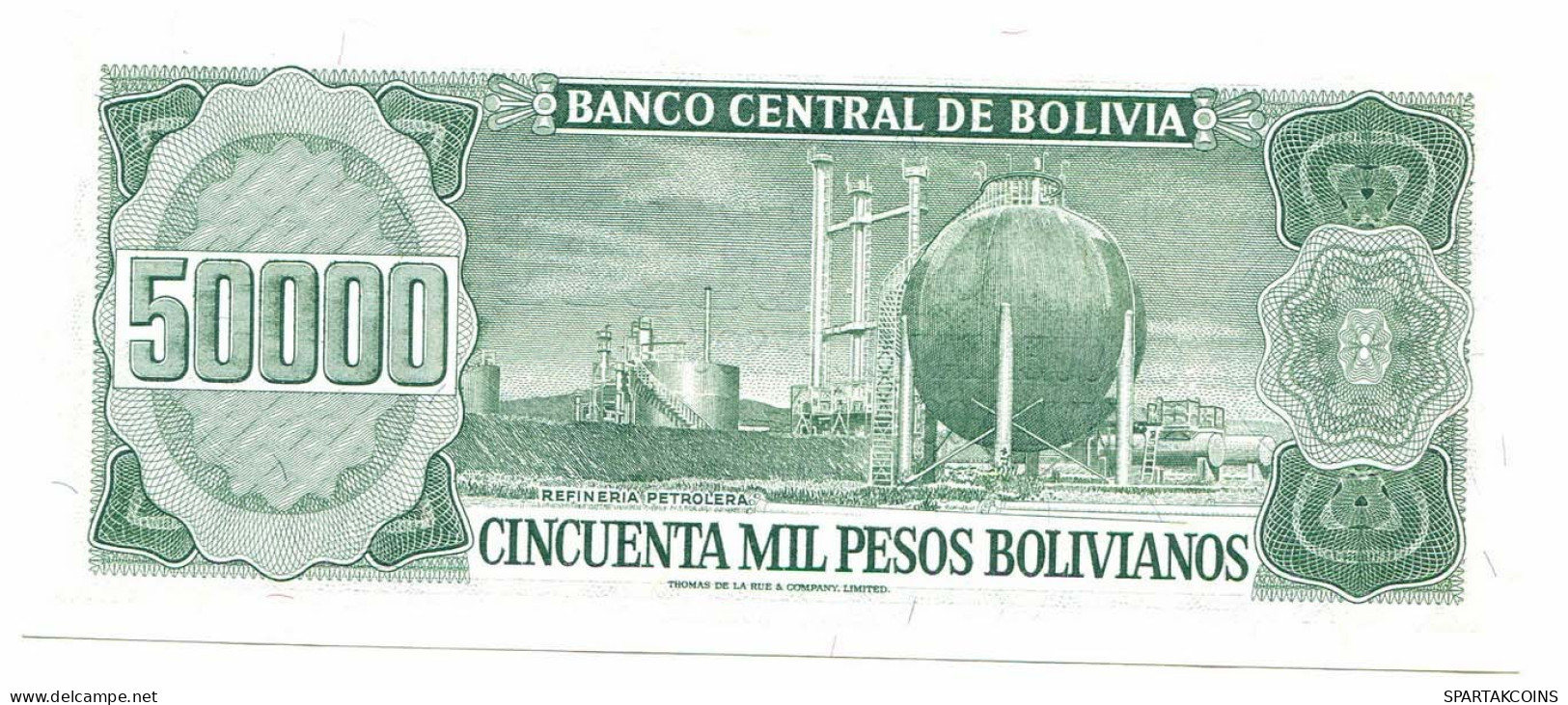 BOLIVIA 50 000 PESOS BOLIVIANOS 1984 AUNC Paper Money Banknote #P10812.4 - [11] Emissions Locales