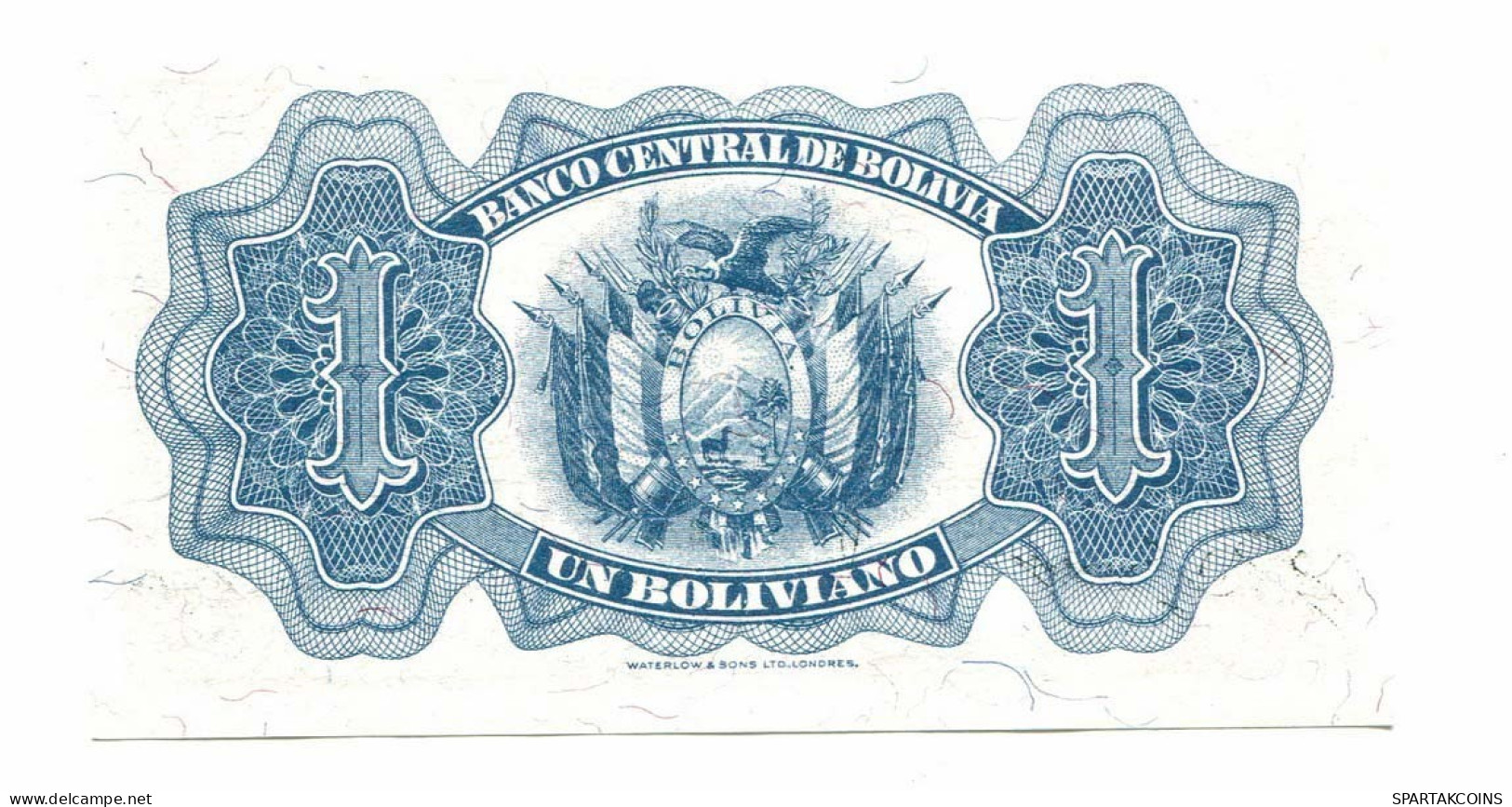 BOLIVIA 1 BOLIVIANO 1928 SERIE L15 Emision 1952 AUNC Paper Money #P10784.4 - Lokale Ausgaben