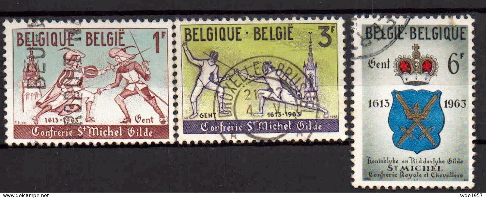 Belgique 1963 35ème Anniversaire Escrime Gantoise  COB 1246 à 1248 - Gebruikt