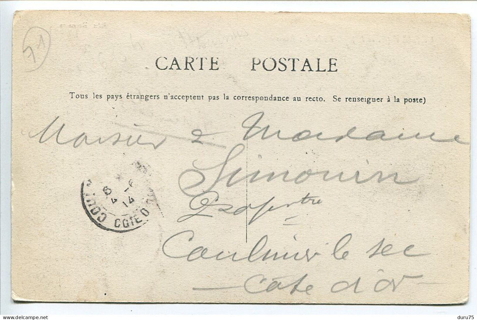 CPA 1914 * UCHIZY  Villa Des Roses - Editeur Desmurs - Carte Molle Décollement De Feuillets - Autres & Non Classés
