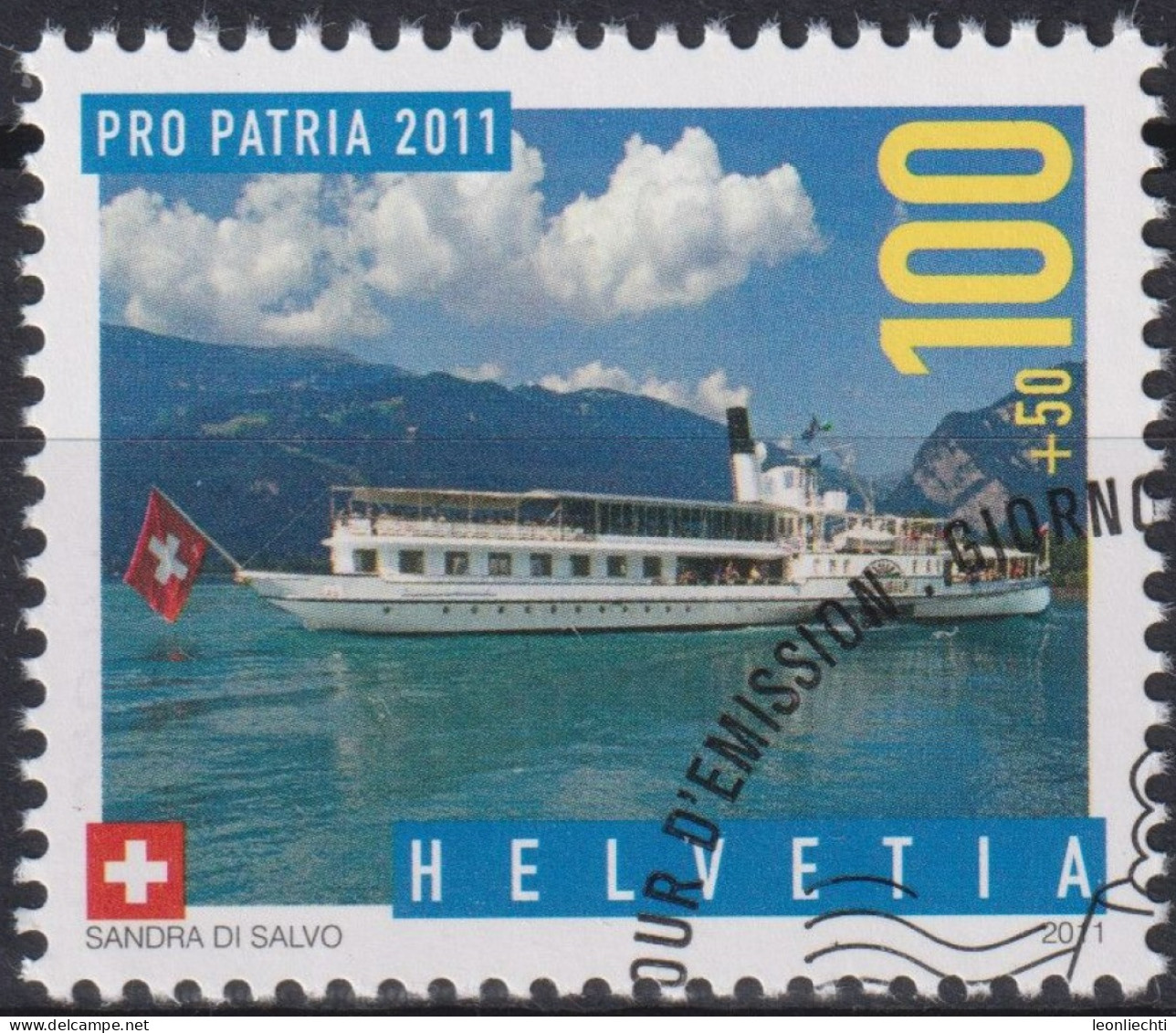 2011 Schweiz Pro Patria, Dampfschiff, Blüemlisalp ⵙ Zum:CH B315, Mi:CH 2206, Yt:CH 2127 - Usati