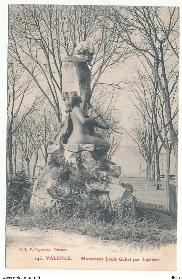 CPA 9 X 14 Drôme VALENCE Monument Louis Gallet Par Injalbert - Valence