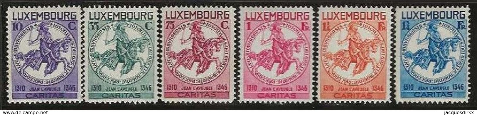 Luxembourg  .  Y&T .   252/257   .   * VLH .    Neuf Avec Gomme Et Une Trace Tres Légère D'une Charnière - Unused Stamps