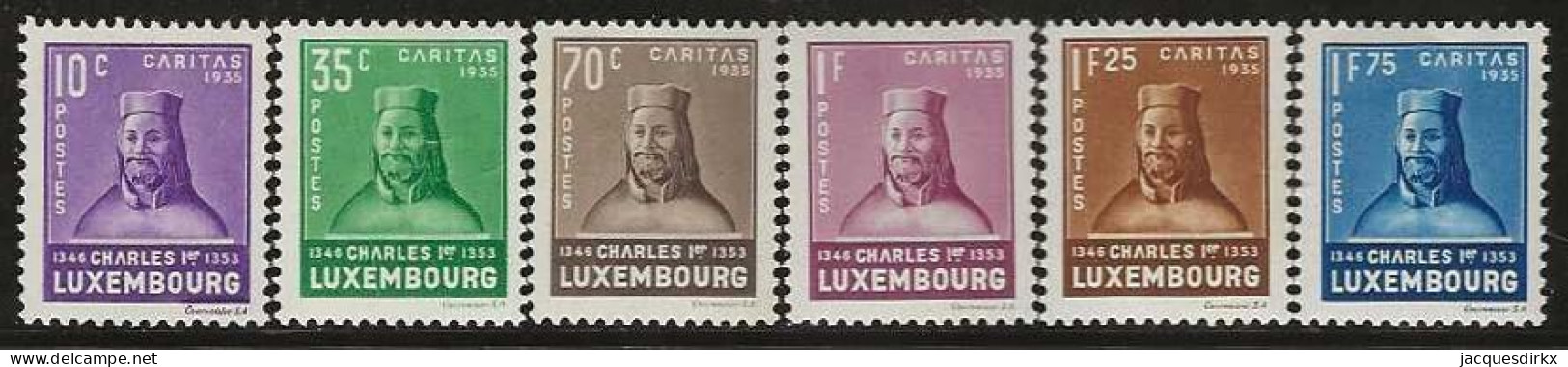 Luxembourg  .  Y&T .   276/281   .   * VLH .    Neuf Avec Gomme Et Une Trace Tres Légère D'une Charnière - Unused Stamps