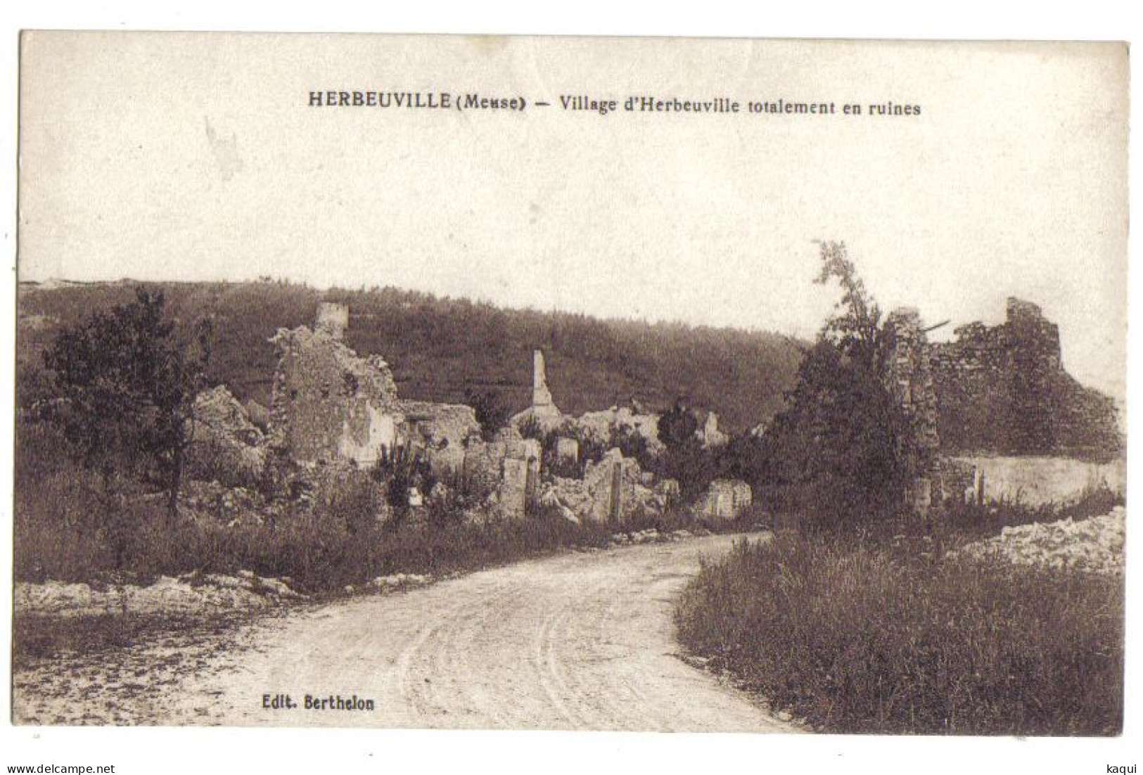 MEUSE - HERBEUVILLE - Village Totalement En Ruines - Edit. Berthelon - Weltkrieg 1914-18