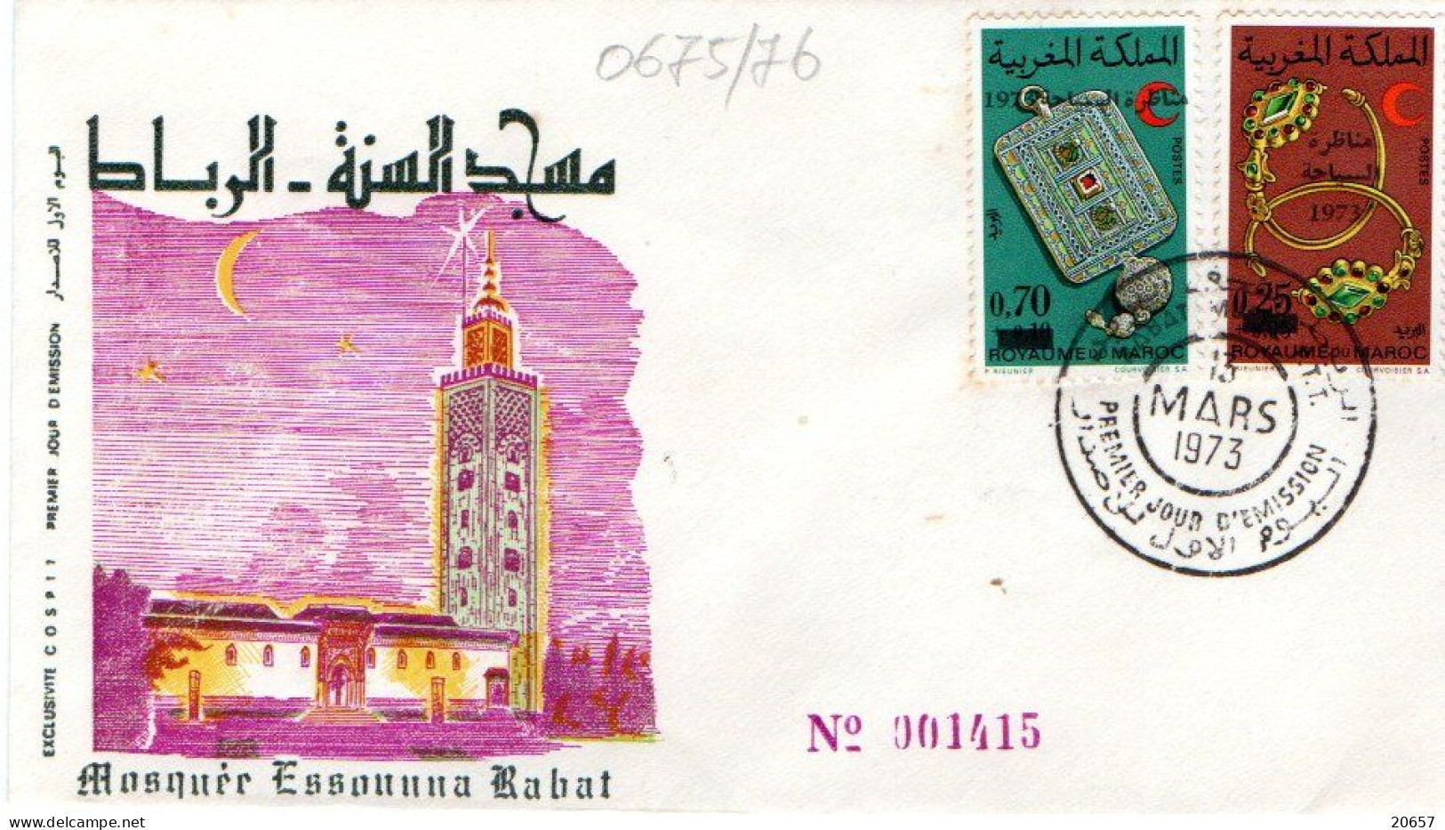 Maroc Al Maghrib 0675/76 Fdc Croissant-Rouge, Croix-Rouge - Rode Kruis