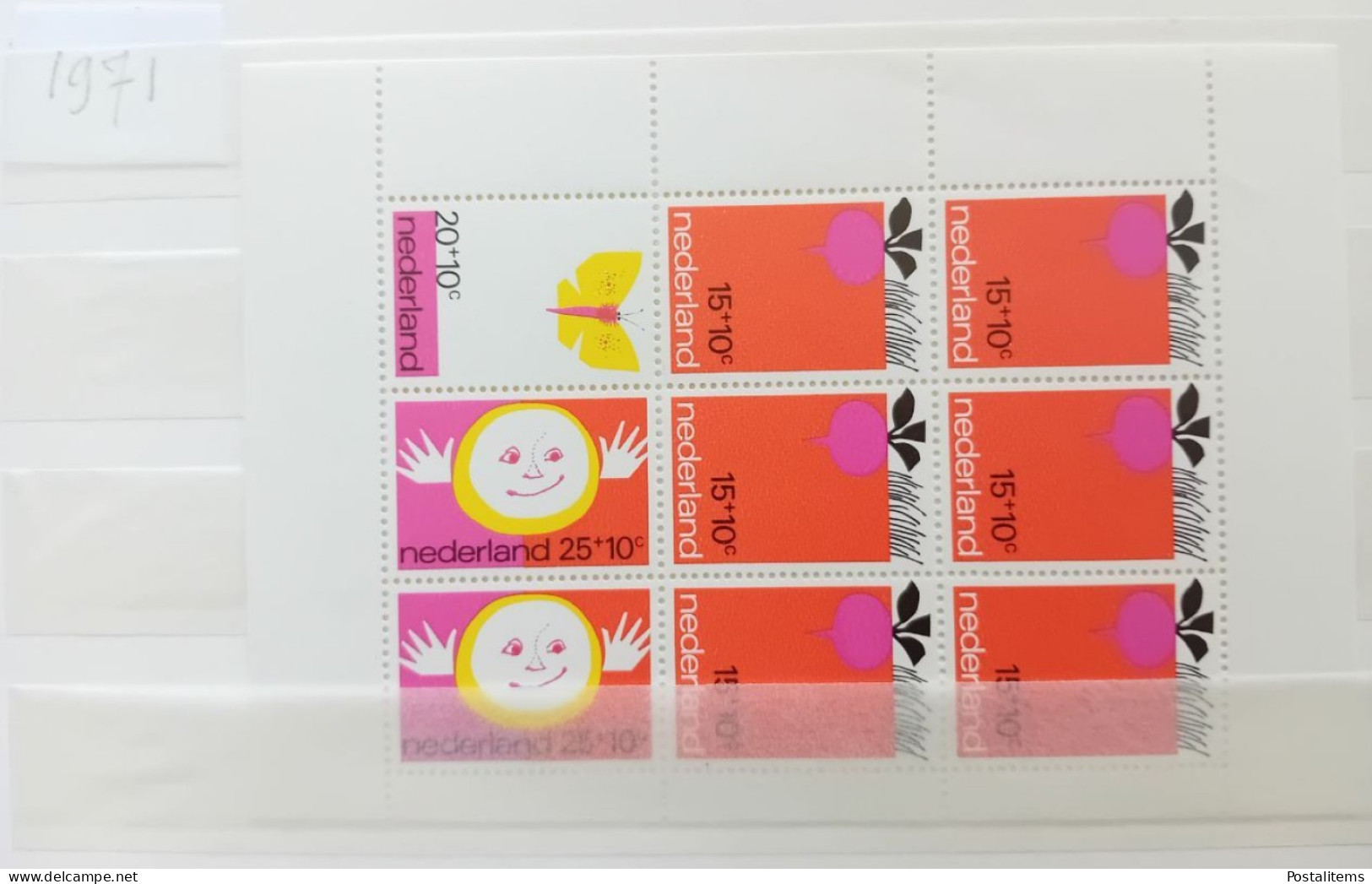 1971 Blok Kinderzegels NVPH 1001 - Blocks & Sheetlets