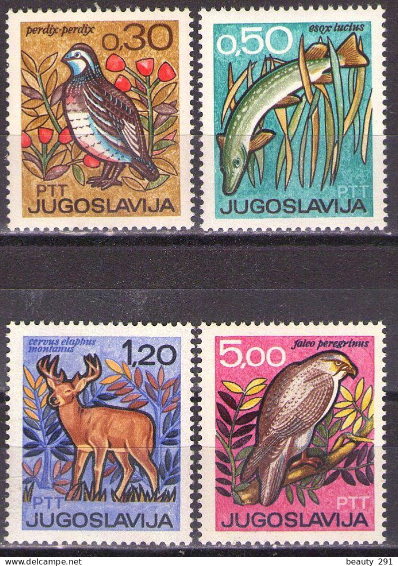 Yugoslavia 1967 - International Hunting And Fishing Exhibition In Novi Sad - Mi 1228-1231 - MNH**VF - Neufs