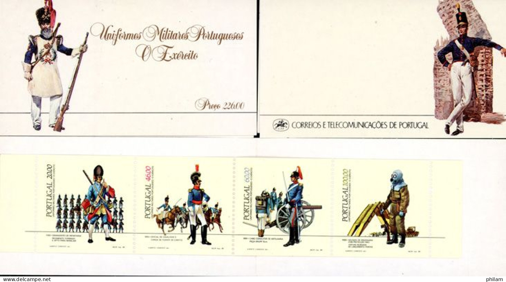 PORTUGAL 1985 - Uniformes Militaires - III - Carnet - Militaria