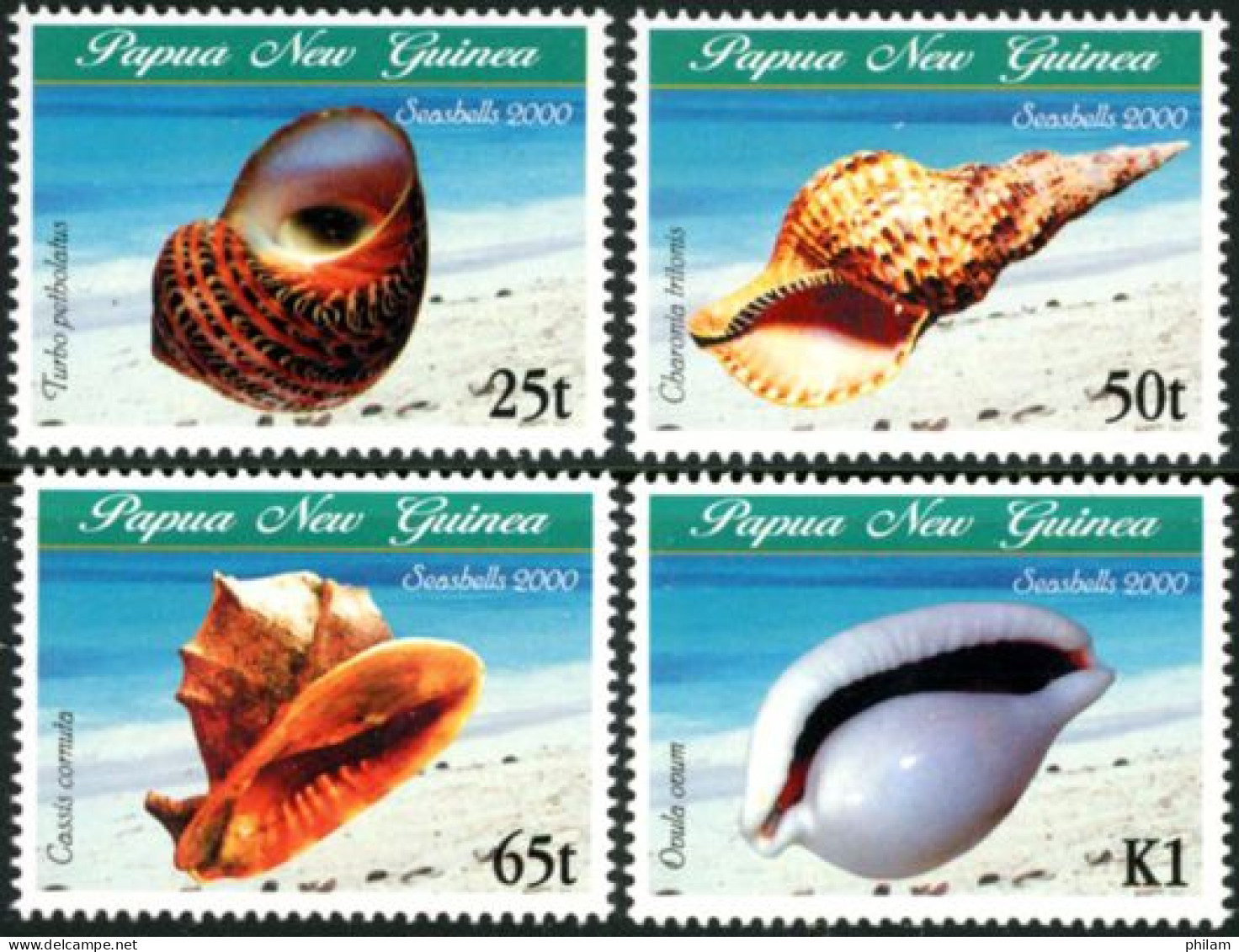 PAPUA NEW GUINEA 2000 - Coquillages De Mer - 4 V. - Coquillages