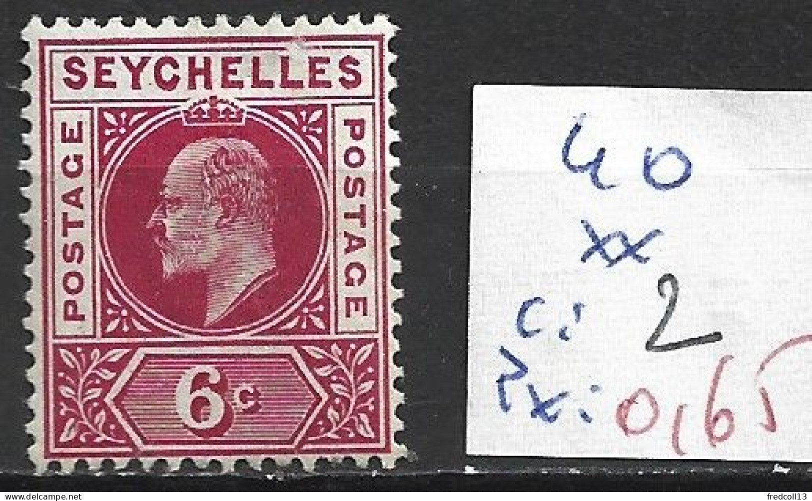 SEYCHELLES 40 ** Côte 2 € - Seychellen (...-1976)