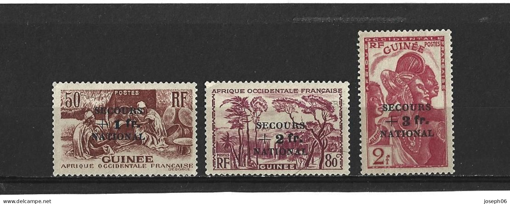 GUINEE   1941   Y.T. N° 172  à  175  Incomplet  NEUF* - Unused Stamps