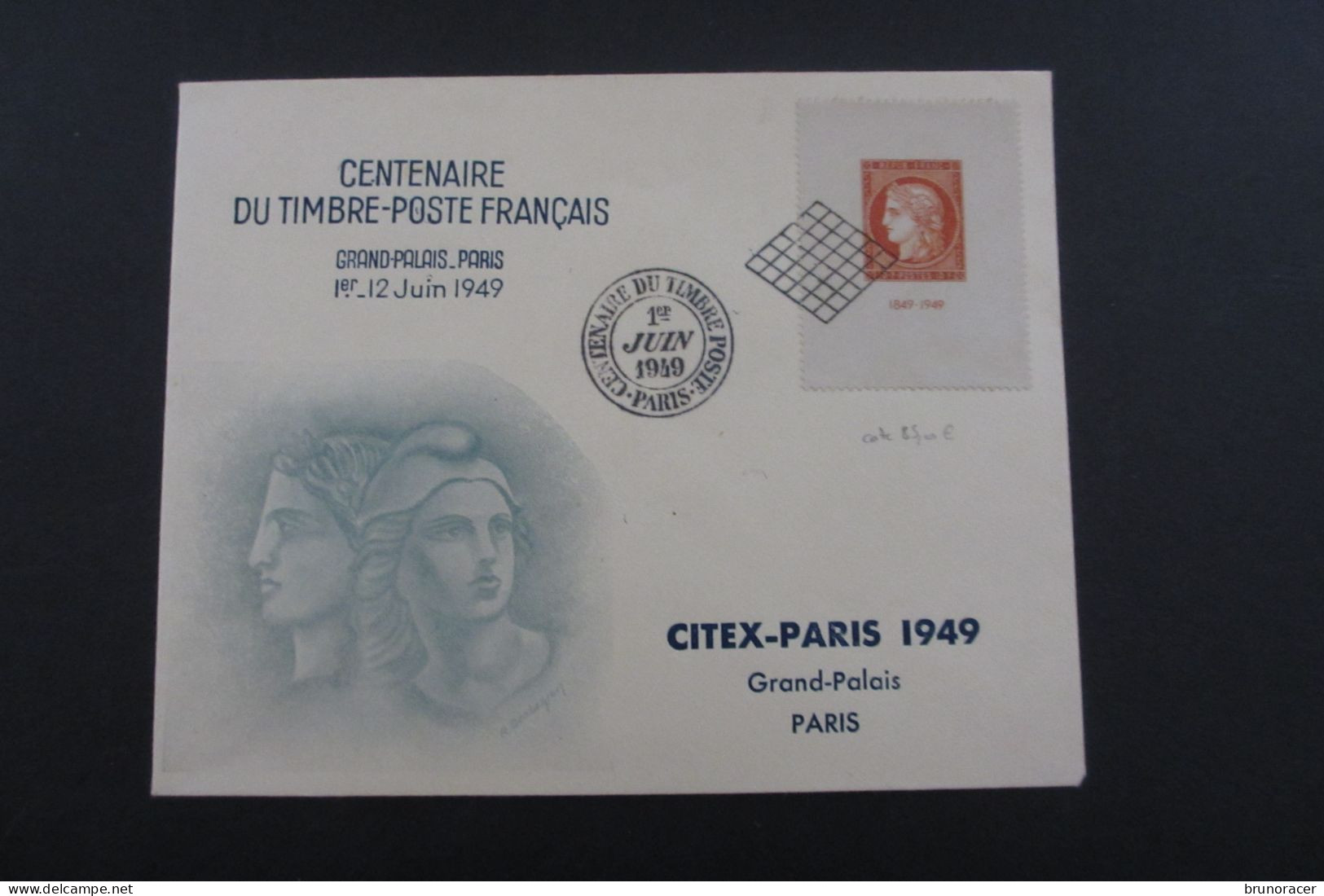 FRANCE FDC CITEX PARIS 1949 COTE 85 EUROS VOIR SCANS - ....-1949