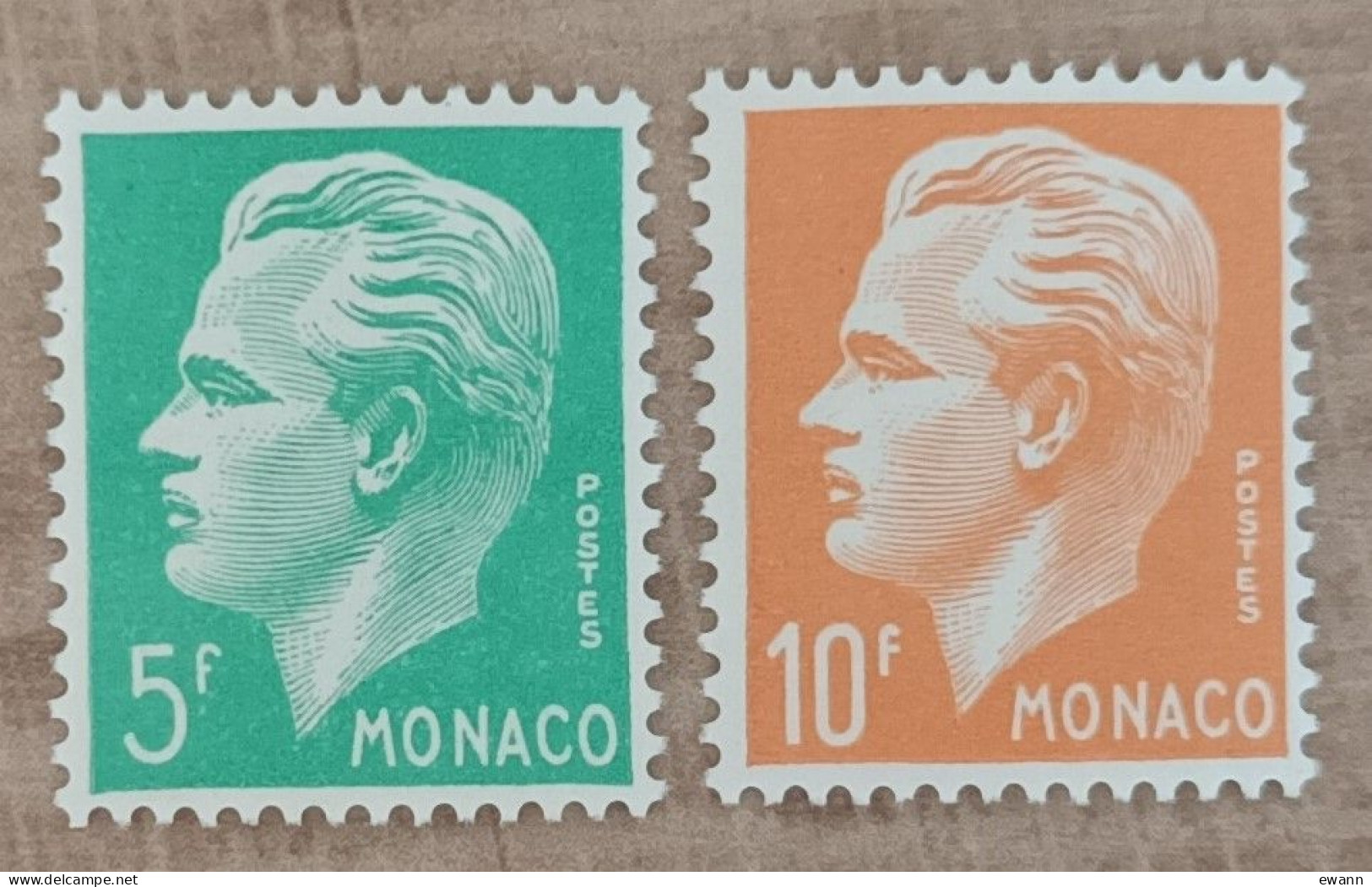 Monaco - YT N°349, 350 - Prince Rainier III - 1950/51 - Neuf - Nuovi