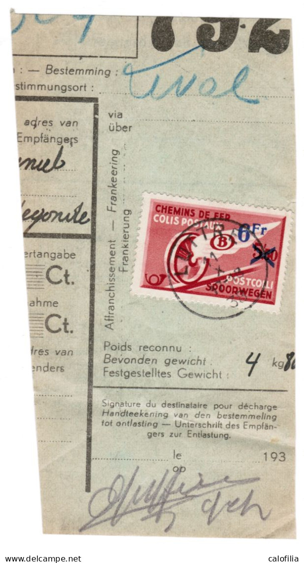 Fragment Bulletin D'expedition, Obliterations Centrale Nettes, LUTTRE, RARE - Gebraucht