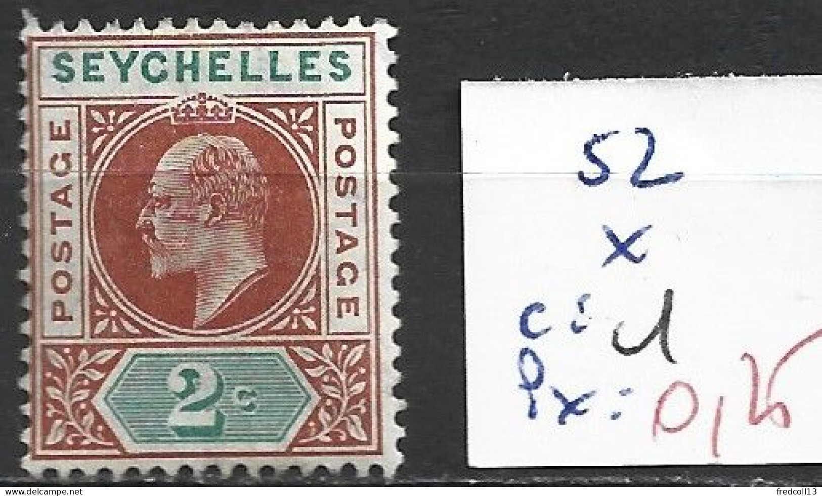 SEYCHELLES 52 * Côte 1 € - Seychellen (...-1976)