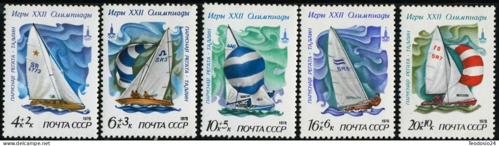 Rusia 1978 Yvert 4540-44 ** - Unused Stamps