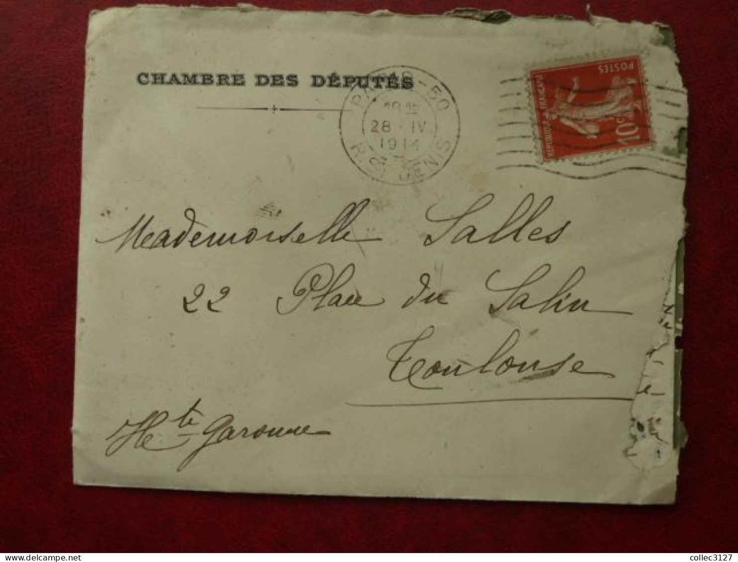 LF1 - Lettre à En-tête Chambre Des Députés Avec Correspondance - 1914 - 1877-1920: Semi Modern Period